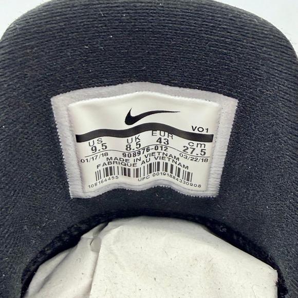 Nike Zoom Evidence II Black Gum Basketball Shoes Mens 9.5 908976-012